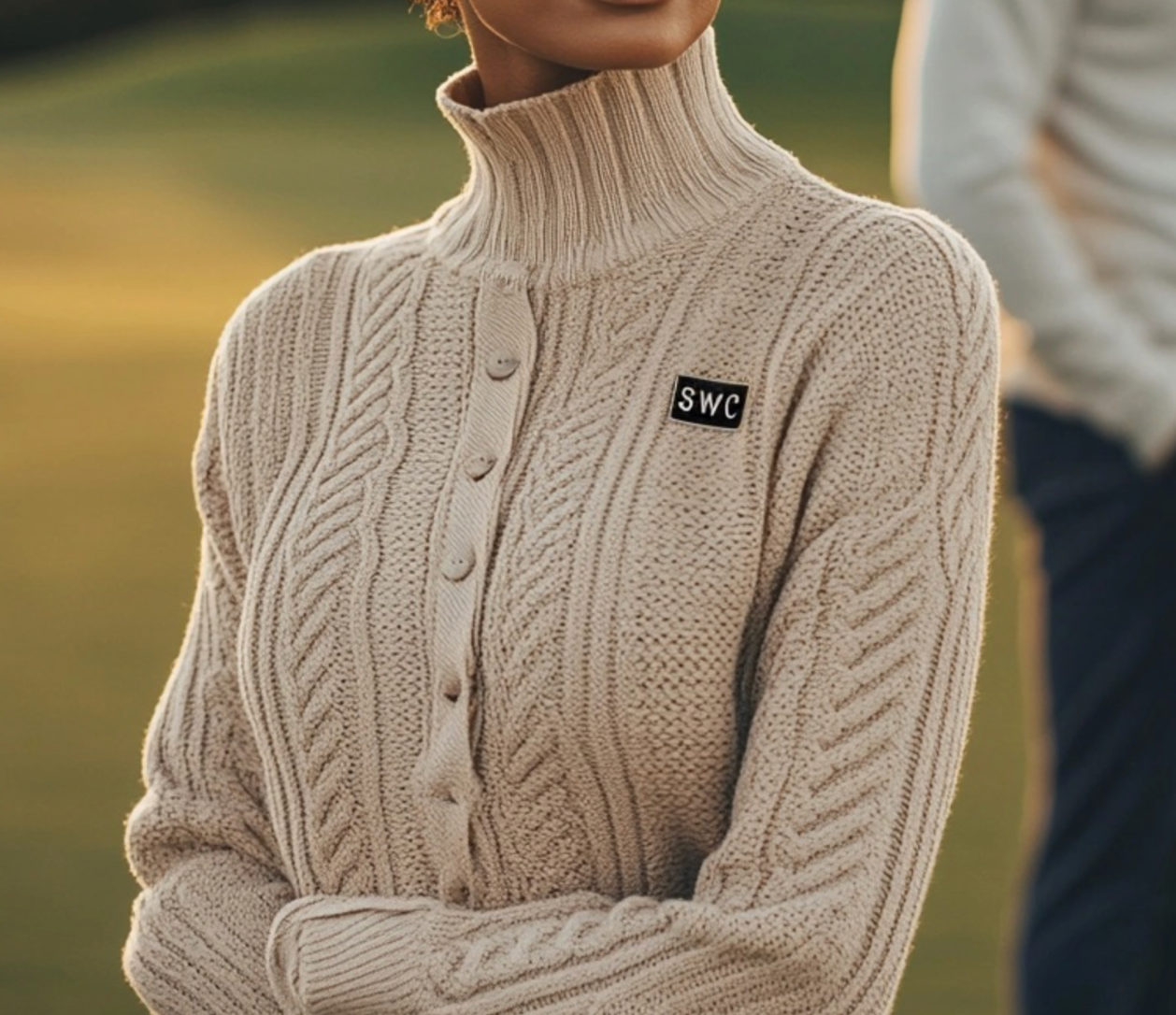 Softlife Wives Club Luxury Cotton Golf Polo Sweater w SWC Logo